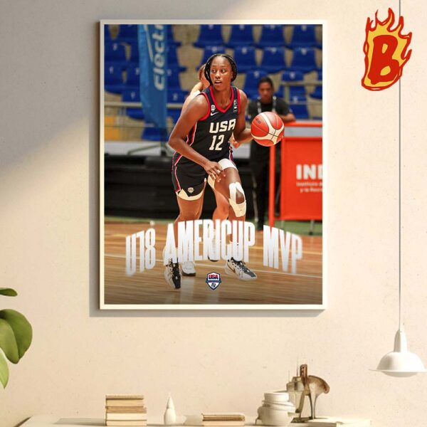 Congrat Joyce Edwards From USA Is The 2024 Fiba U18 Womens Americup Most Valuable Player Wall Decor Poster Canvas