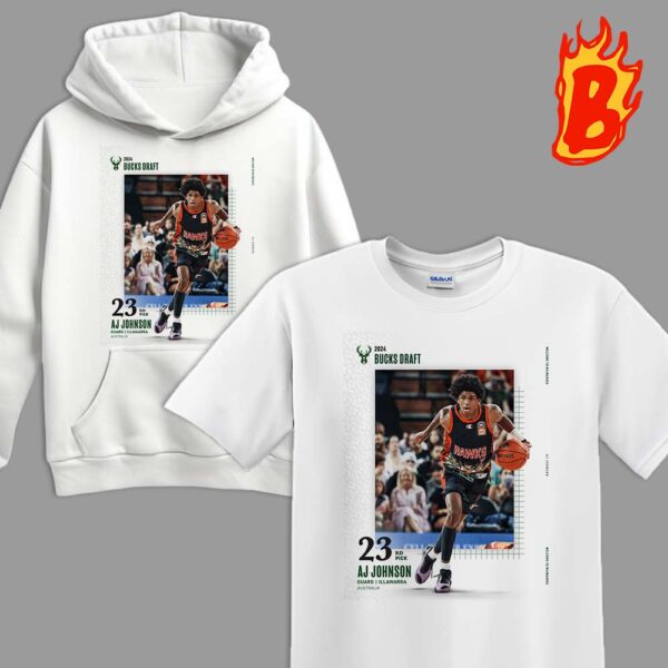 Congrat To AJ Johnson Has Been Picked No 23 By Milwaukee Bucks At 2024 NBA Draft Unisex T-Shirt