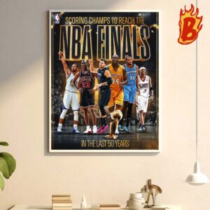 Congrat To Luka Doncic Has Been A Scoring Champs To Reach The NBA Finals In The Last 50 Years Wall Decor Poster Canvas