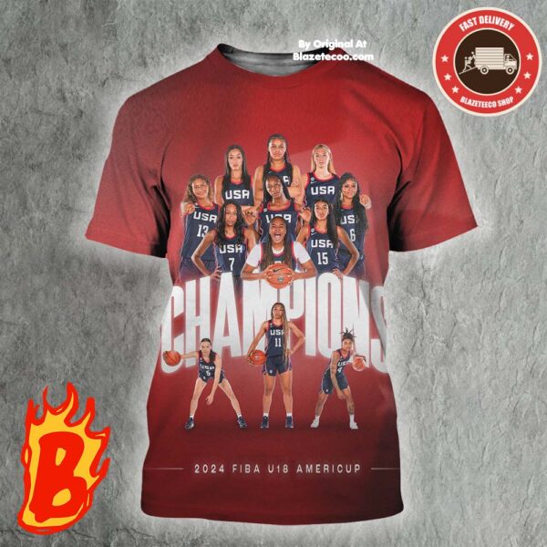 Congrats The USA Has Been The Champions Of 2024 Fiba U18 Americup All Over Print Shirt