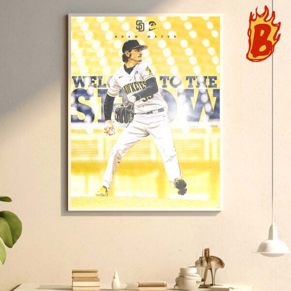 Congrats To Adam Mazur Has Been 2022 B1G Pitcher Of The Year MLB Wall Decor Poster Canvas