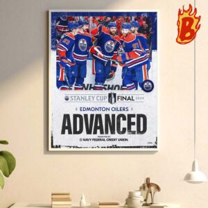 Congrats To Edmonton Oilers Has Been Advanced To Stanley Cup Playoffs 2024 For The First Time Since 2006 Wall Decor Poster Canvas