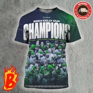 Congrats To Florida Everblades Has Been Back To Back 2024 Kellly Cup Champions History Made All Over Print Shirt