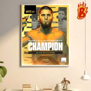 Congrats To Islam Makhachev Has Been The World Lightweight Champion UFC 402 Wall Decor Poster Canvas