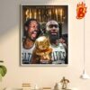 Congrats To Jaylen Brown Brought the 2024 NBA Championship Trophy to the Boston Celtics Wall Decor Poster Canvas