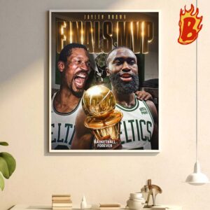 Congrats To Jaylen Brown Is The Mvp And Brought The Cup 2024 NBA Champions Final For Boston Celtics Wall Decor Poster Canvas