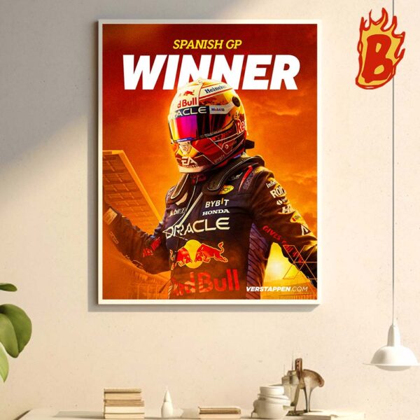 Congrats To Max Form Vamos Has Been Winner The Spanish GP Wall Decor Poster Canvas