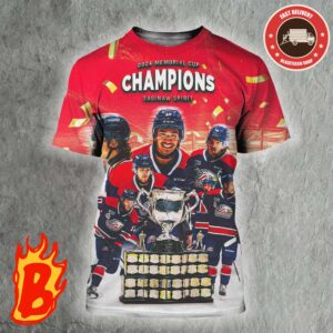 Congrats To Saginaw Spirit Are The First American Team To Win 2024 Memorial Cup Champions All Over Print Shirt