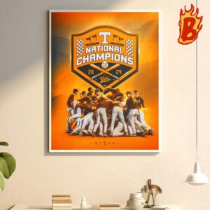 Congrats To Tennessee Baseball Has Been Winner The 2024 NCAA Mens Baseball College World Series Champions Wall Decor Poster Canvas