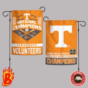 Congrats To Tennessee Volunteers WinCraft 2024 NCAA Mens Baseball College World Series Champions Two Sides Garden House Flag