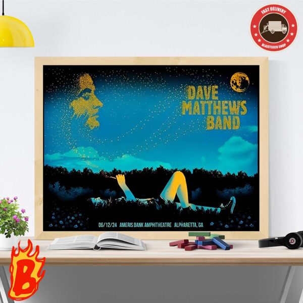 Dave Matthews Bands Show In June 12 2024 At Alpharetta GA Wall Decor Poster Canvas