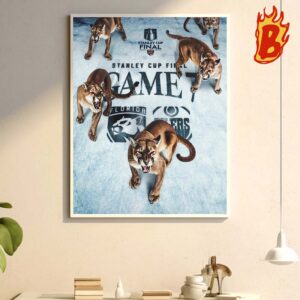 Florida Panthers Vs Edmonton Oilers At 2024 Stanley Cup Final Game 7 Wall Decor Poster Canvas