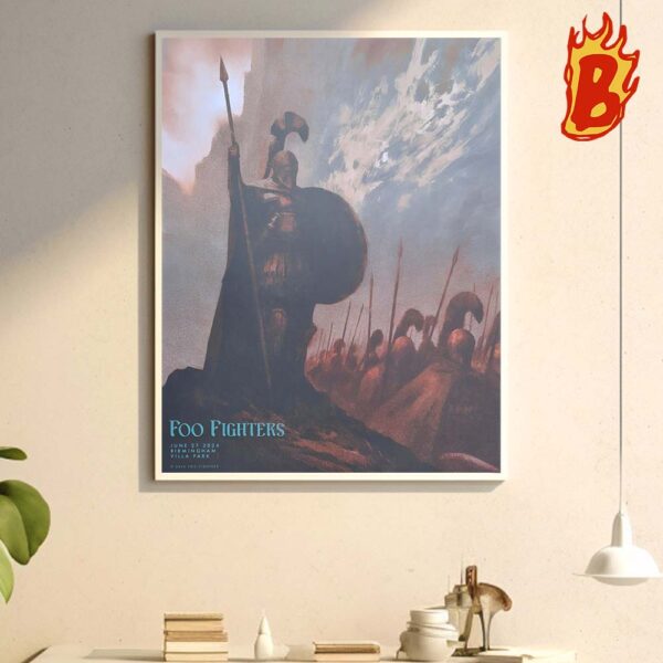 Foo Fighters Concert For Show At Birmingham Villa Park On June 27 2024 Wall Decor Poster Canvas
