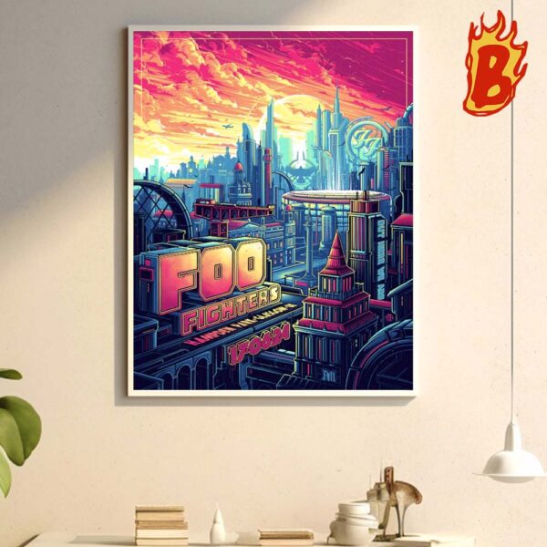 Foo Fighters Glasgow At Hampden Park On June 17 2024 Wall Decor Poster Canvas