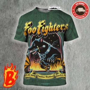 Foo Fighters Night 2 Show At London Stadium UK On June 22 2024 All Over Print Shirt