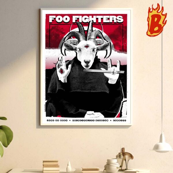 Foo Fighters Tour Merchandise Available For Concert At Principality Stadium On June 25-2024 Wall Decor Poster Canvas