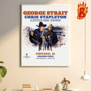 George Strait And Chris Stapleton And Little Big Town Show At Detroit July 13 Wall Decor Poster Canvas