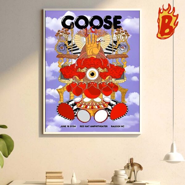 Goose Show At Red Hat Amphitheater NC On Jun 18 2024 Wall Decor Poster Canvas