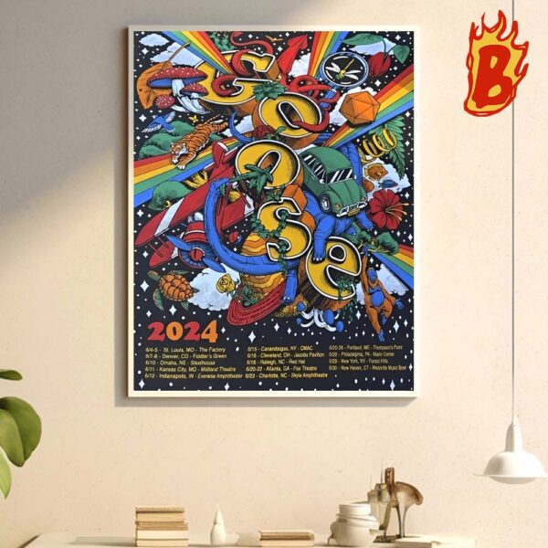 Goose Super Tour TED Vip 2024 Merch Poster Wall Decor Poster Canvas