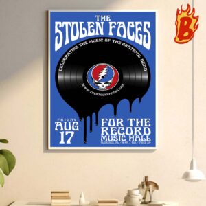 Grateful Dead The Stolen Faces For The Record Music Hall Merch Poster At Florence Friday August 17 Wall Decor Poster Canvas