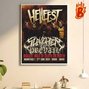 Hellfest Slaughter To Prevail Biggest Wall Of Death Of Earth On June 27 At Mainstage Wall Decor Poster Canvas