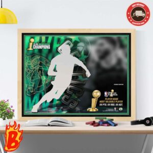 Jaylen Brown Boston Celtics Fanatics Authentic 2024 NBA Finals Champions MVP Collage Wall Decor Poster Canvas