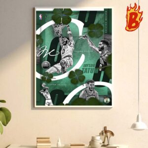 Jayson Tatum From Boston Celtics Is The Best Player Of 2024 NBA Champions Final Wall Decor Poster Canvas