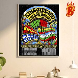King Gizzard And The Lizard Wizard Europe Residency Tour 2025 Merch Poster Wall Decor Poster Canvas