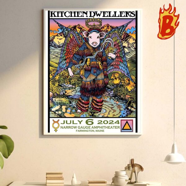 Kitchen Dwellers Tour At Farmington ME On July 6 2024 Wall Decor Poster Canvas