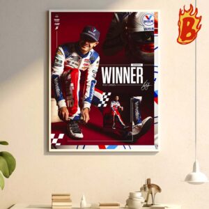 Kyle Larson From Team Hendrick Wins Nascar Cup Series Race At Sonoma Raceway Wall Decor Poster Canvas