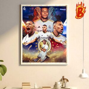 Kylian Mbappe Signing To Real Madrid Wall Decor Poster Canvas