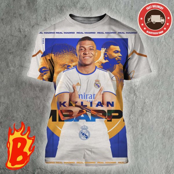 Kyllian Mbappe Has Been Signed To Real Madrid In Recent Day All Over Print Shirt