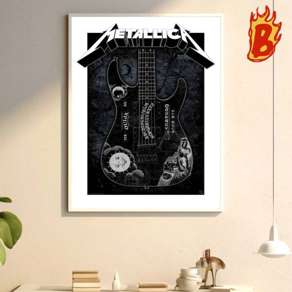 Metallica Ouija Guitar Wall Decor Poster Canvas