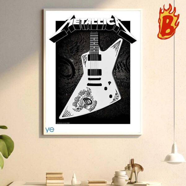 Metallica Papa Het Guitar Wall Decor Poster Canvas