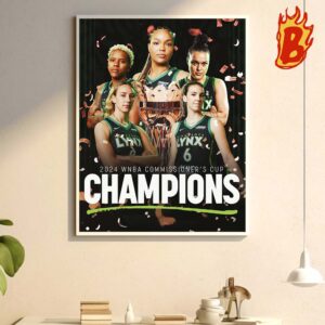 Minnesota Lynx 2024 WNBA Commissioner Champions Wall Decor Poster Canvas