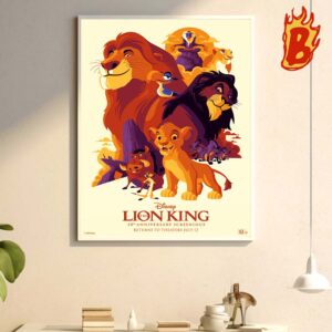 New Poster For The Lion King Rereleasing In Theaters On July 12 Wall Decor Poster Canvas