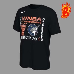 Nike Black Minnesota Lynx 2024 WNBA Commissioner Cup Champions Congrats Unisex T-Shirt
