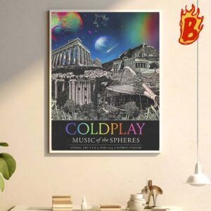 Official Cold Play Music Of The Spheres Tour 2024 Merch Poster At Olympic Hand Numbered Limited Edition Art Print Wall Decor Poster Canvas