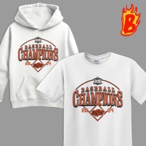 Official Oklahoma State Cowboys 2024 Big 12 Baseball Conference Tournament Champions Curveball Break Unisex T-Shirt
