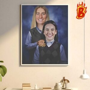 Official Step Sisters Caitlin Clark And Kate Martin Shirt Friendship Step Brothers Wall Decor Poster Canvas