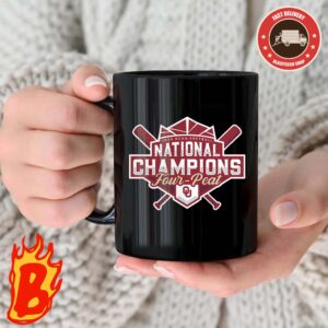 Oklahoma Sooners Four Peat NCAA Softball Womens College World Series Champions Official Logo Coffee Ceramic Mug