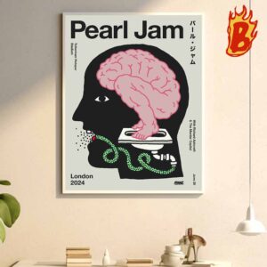 Pearl Jam Dark Matter World Tour Collab With Richard Ashcroft And The Murder Capital At Tottenham Hotspur Stadium London On June 29 2024 Art By Broken Fingaz Wall Decor Poster Canvas