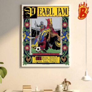 Pearl Jam Dark Matter World Tour With Richard Ashcroft And The Murder Capital At Tottenham Hotspur Stadium London On June 29 2024 Wall Decor Poster Canvas