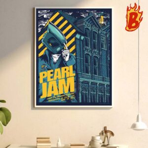 Pearl Jam Dark Matter World Tour With The Murder Capital At Manchester UK On June 25 2024 Art By Mark Reynolds Wall Decor Poster Canvas