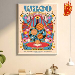 Wilco Show At Milwaukee WI June 12-2024 Wall Decor Poster Canvas