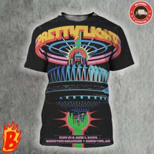 Prett Light Show Welcome To the Mothership At Hampton Coliseum Hampton VA May 31 And June 1 2024 All Over Print Shirt