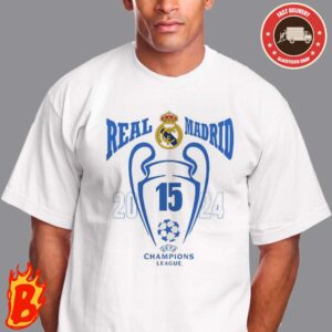 Real Madrid 2024 UEFA Champions League Record 15 Times Champions Unisex T-Shirt