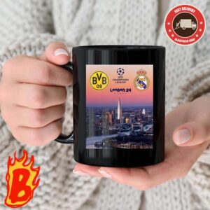 Real Madrid Head To Head Borussia Dortmund At UEFA Champions League London Final 2024 Coffee Ceramic Mug