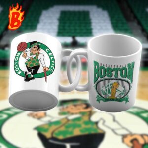 Retro Basketball Boston Champs 2024 Coffee Ceramic Mug