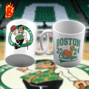 Retro Boston 2024 Champs NBA Basketball Coffee Ceramic Mug